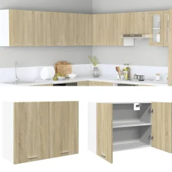 vidaXL Bovenkast Lyon 80x31x60 cm bewerkt hout sonoma eikenkleurig
