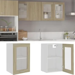 vidaXL Bovenkast Lyon 40x31x60 cm bewerkt hout sonoma eikenkleurig