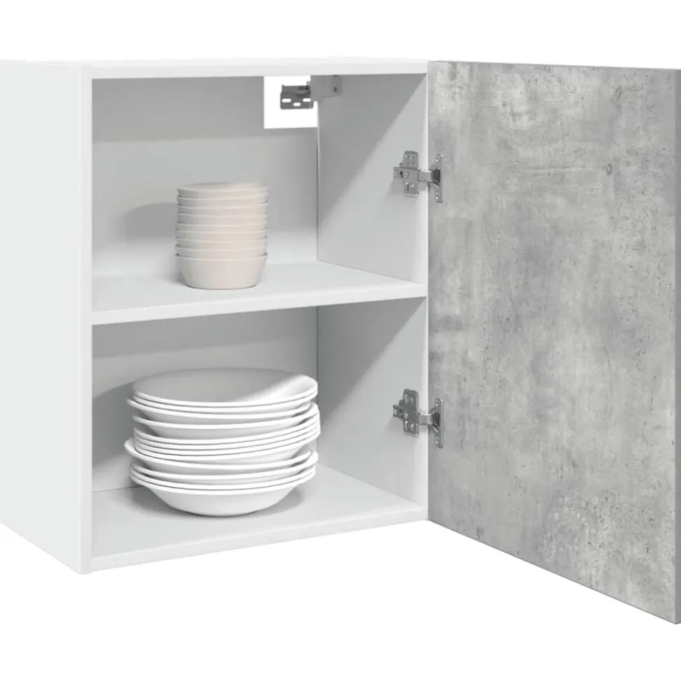 vidaXL Bovenkast Lyon 50x31x60 cm bewerkt hout betongrijs