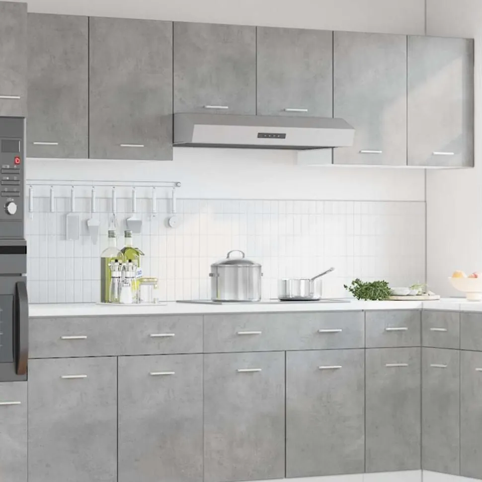 vidaXL Bovenkast Lyon 50x31x60 cm bewerkt hout betongrijs