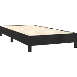 vidaXL Boxspring bed fluweel zwart 80x200 cm
