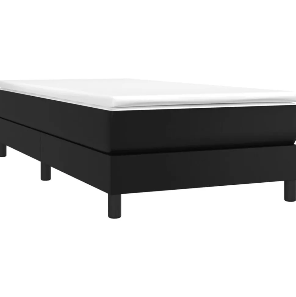 vidaXL Boxspring bed kunstleer zwart 80x200 cm