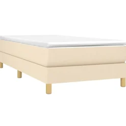vidaXL Boxspring bed 80x200 cm stof crèmekleurig