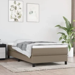 vidaXL Boxspring bed 80x200 cm stof taupe