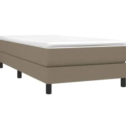 vidaXL Boxspring bed 80x200 cm stof taupe