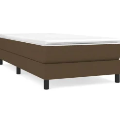 vidaXL Boxspring bed 80x200 cm stof donkerbruin