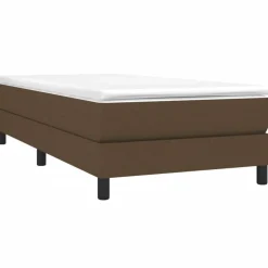 vidaXL Boxspring bed 80x200 cm stof donkerbruin