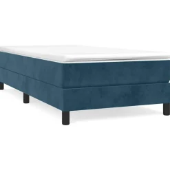 vidaXL Boxspring bed 80x200 cm fluweel donkerblauw