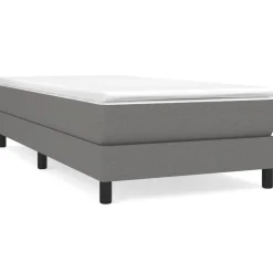 vidaXL Boxspring bed 80x200 cm stof donkergrijs