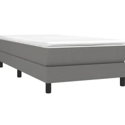 vidaXL Boxspring bed 80x200 cm stof donkergrijs