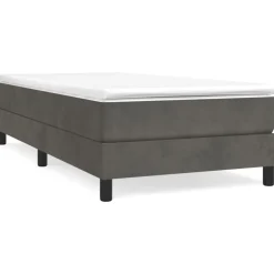 vidaXL Boxspring bed 80x200 cm fluweel donkergrijs