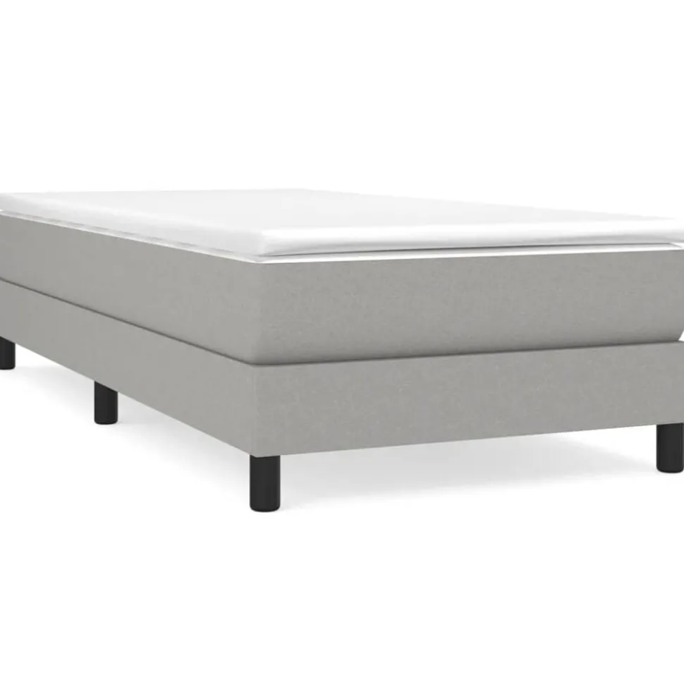vidaXL Boxspring bed 80x200 cm stof lichtgrijs
