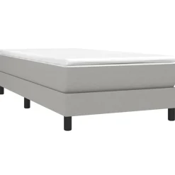 vidaXL Boxspring bed 80x200 cm stof lichtgrijs