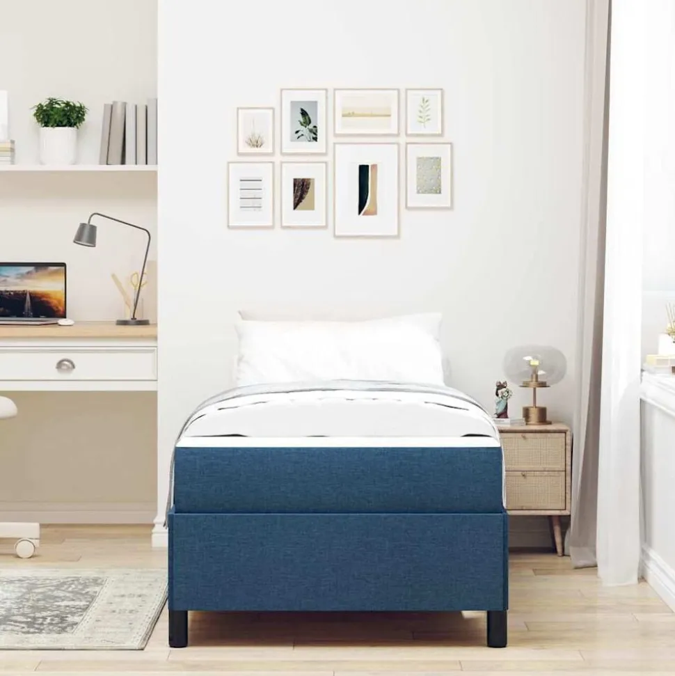 vidaXL Boxspringbed Blauw 80 x 200 cm Stof