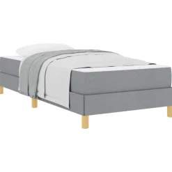 vidaXL Boxspringbed met matras Lichtgrijs 80 x 200 cm Stof