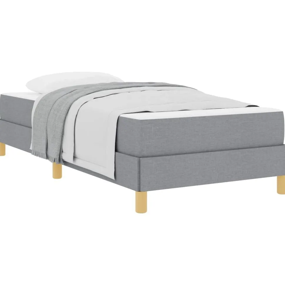 vidaXL Boxspringbed met matras Lichtgrijs 80 x 200 cm Stof
