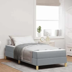 vidaXL Boxspringbed met matras Lichtgrijs 80 x 200 cm Stof