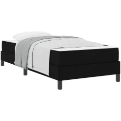 vidaXL Boxspringbed met matras Zwart 80 x 200 cm Stof
