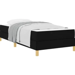 vidaXL Boxspringbed met matras Zwart 80 x 200 cm Stof