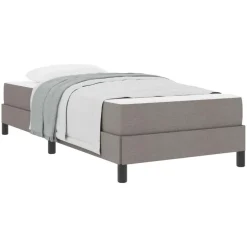 vidaXL Boxspringbed met matras Taupe 80 x 200 cm Stof