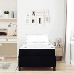 vidaXL Boxspringbed Zwart 80 x 200 cm Stof