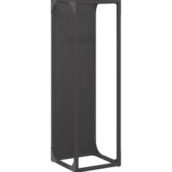 vidaXL Brandhoutrek 25x25x80 cm koudgewalst staal zwart