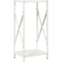 vidaXL Brandhoutrek 34x25x70 cm koudgewalst staal wit