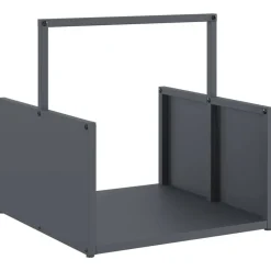vidaXL Brandhoutrek 40x40x40 cm koudgewalst staal antracietkleurig