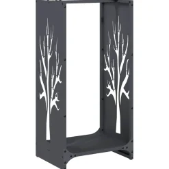 vidaXL Brandhoutrek 40x30x80 cm koudgewalst staal antraciet