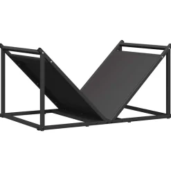 vidaXL Brandhoutrek 70x43x34,5 cm koudgewalst staal zwart