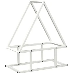 vidaXL Brandhoutrek 50x25x60 cm koudgewalst staal wit