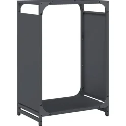 vidaXL Brandhoutrek 44x28x65 cm koudgewalst staal antracietkleurig