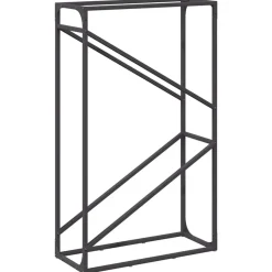 vidaXL Brandhoutrek 60x25x100 cm koudgewalst staal zwart