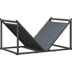 vidaXL Brandhoutrek 70x43x34,5 cm koudgewalst staal antracietkleurig