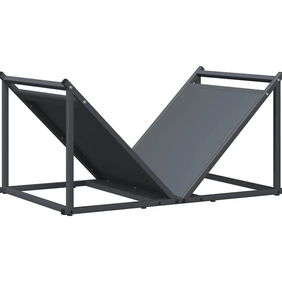vidaXL Brandhoutrek 70x43x34,5 cm koudgewalst staal antracietkleurig