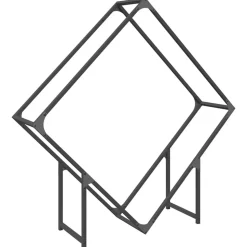 vidaXL Brandhoutrek 100x25x100 cm koudgewalst staal zwart