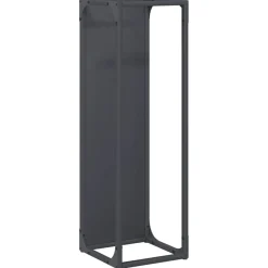 vidaXL Brandhoutrek 25x25x80 cm koudgewalst staal antracietkleurig