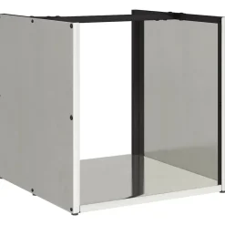 vidaXL Brandhoutrek 40x40x40 cm roestvrij staal