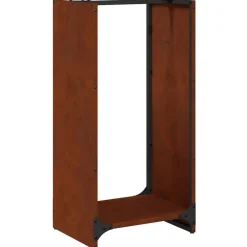 vidaXL Brandhoutrek 40x30x80 cm weervast staal
