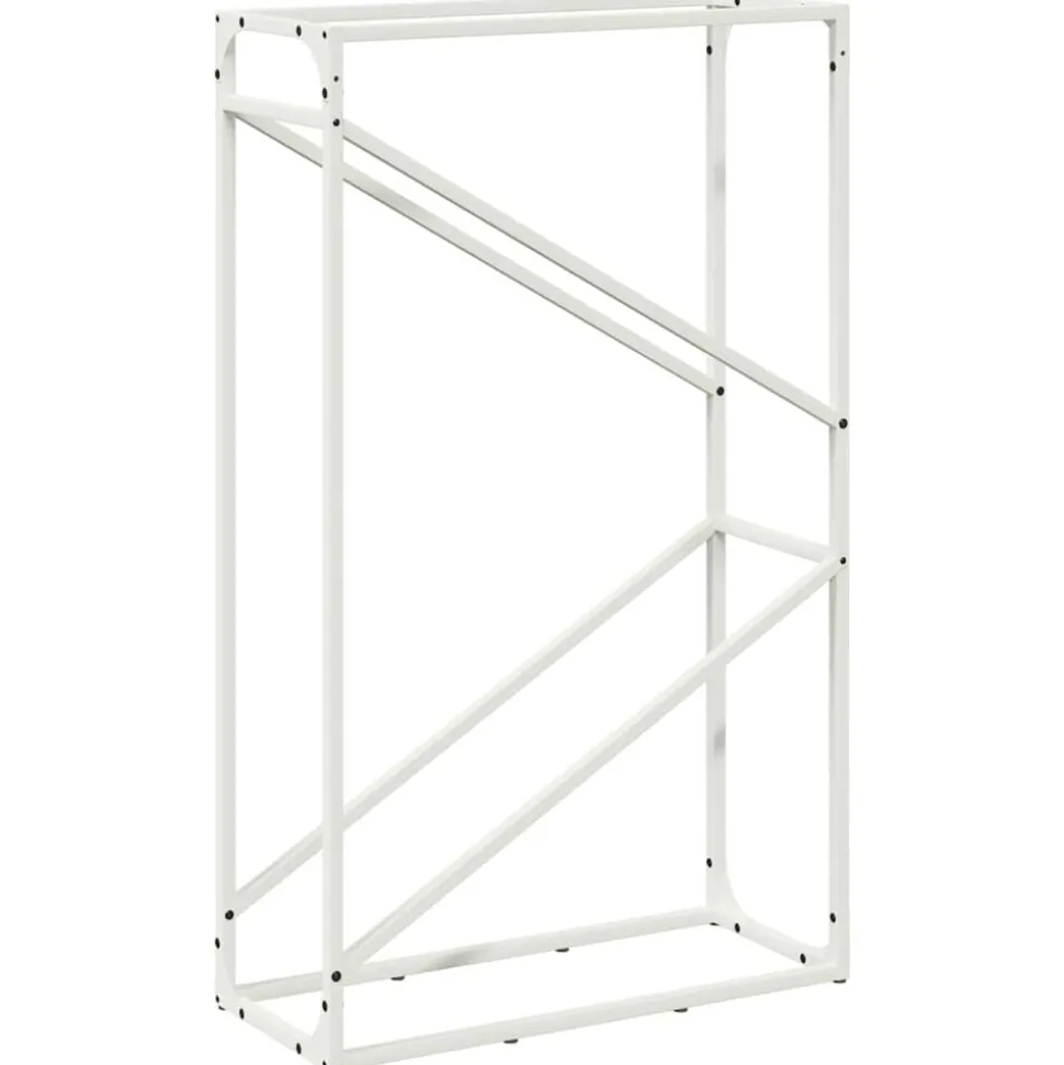 vidaXL Brandhoutrek 60x25x100 cm koudgewalst staal wit