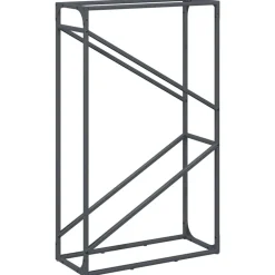vidaXL Brandhoutrek 60x25x100 cm koudgewalst staal antracietkleurig