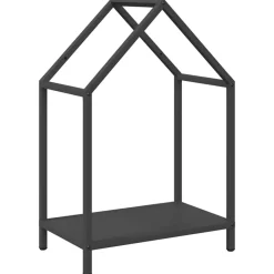 vidaXL Brandhoutrek 40x25x60 cm koudgewalst staal zwart