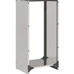 vidaXL Brandhoutrek 40x30x80 cm roestvrij staal