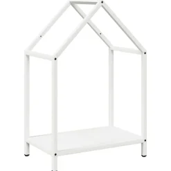 vidaXL Brandhoutrek 40x25x60 cm koudgewalst staal wit