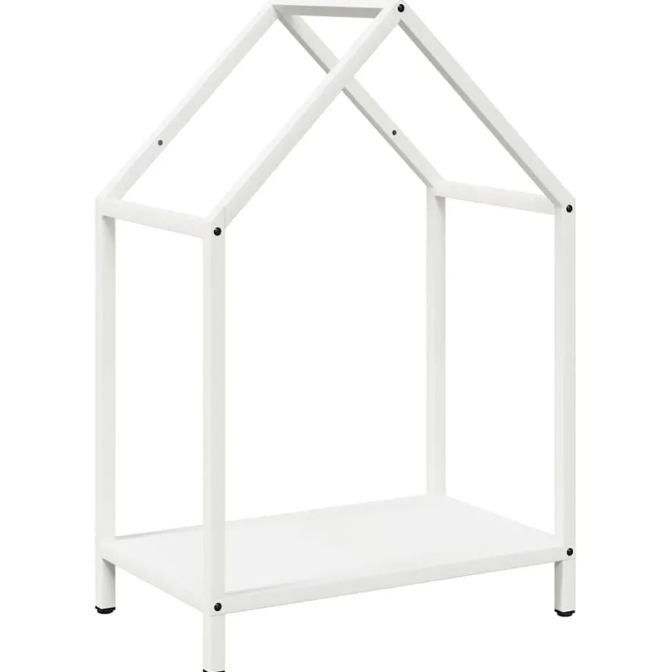 vidaXL Brandhoutrek 40x25x60 cm koudgewalst staal wit