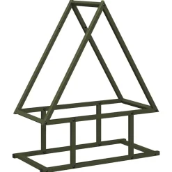 vidaXL Brandhoutrek 50x25x60 cm koudgewalst staal olijfgroen
