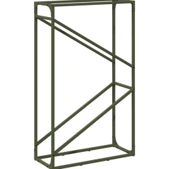 vidaXL Brandhoutrek 60x25x100 cm koudgewalst staal olijfgroen