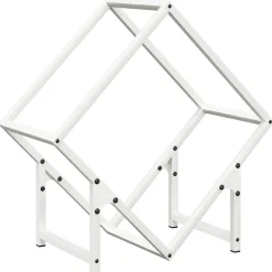 vidaXL Brandhoutrek 50x25x50 cm koudgewalst staal wit