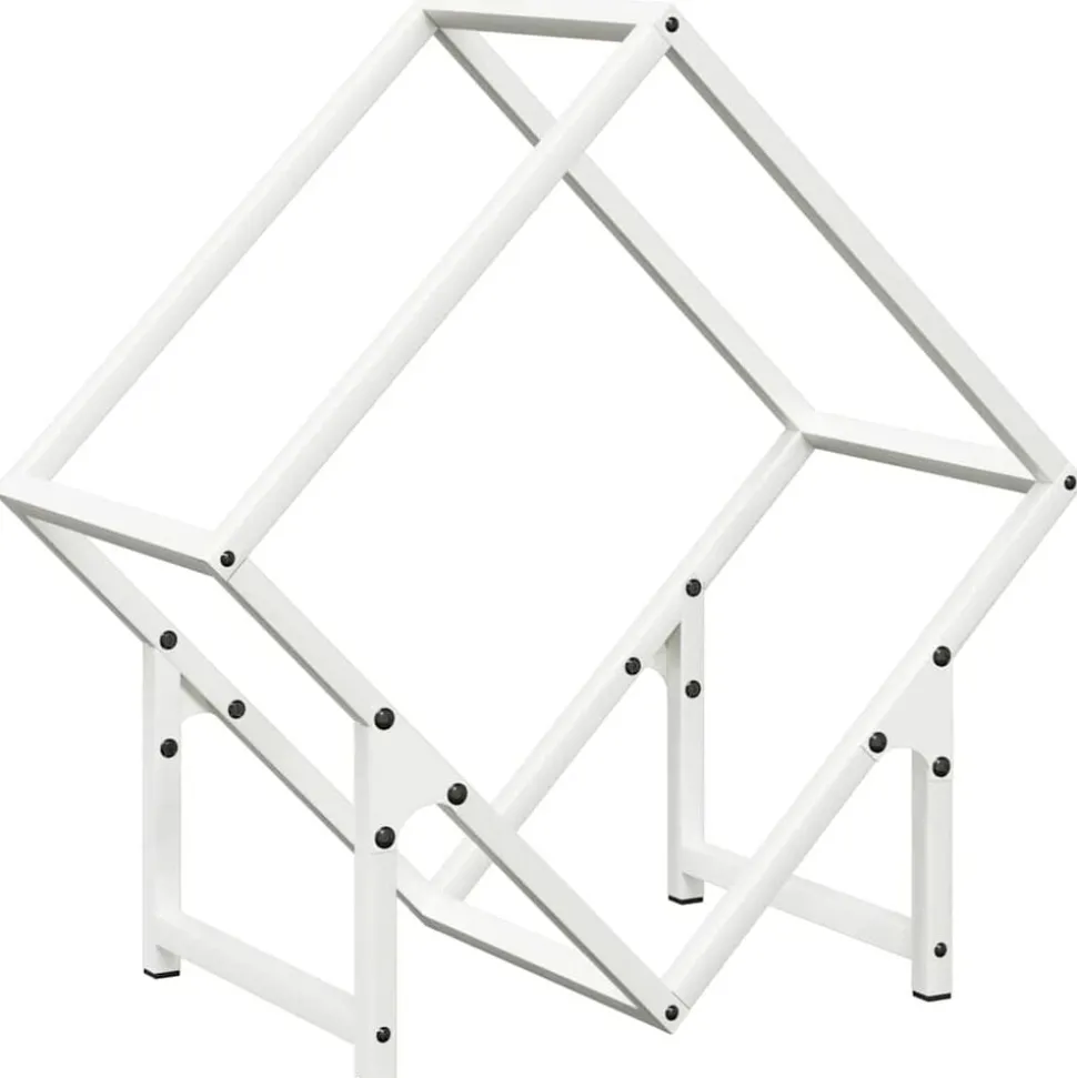 vidaXL Brandhoutrek 50x25x50 cm koudgewalst staal wit