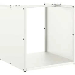 vidaXL Brandhoutrek 40x40x40 cm koudgewalst staal wit